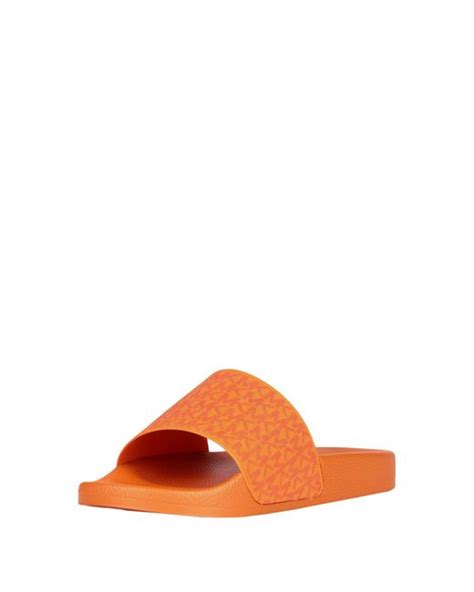 michael kors orange slides